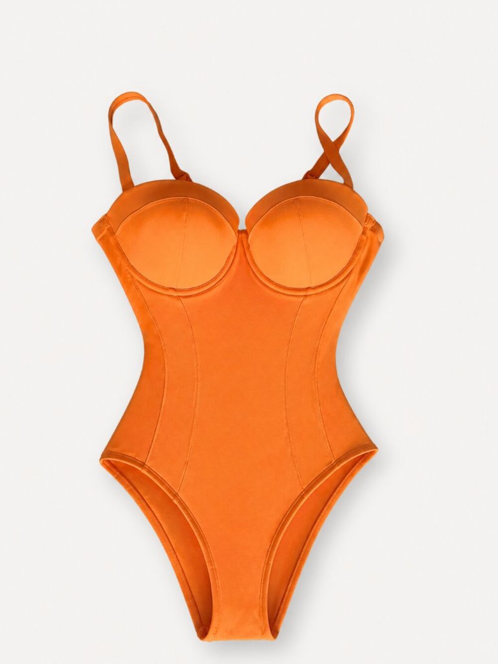 NWOT TA3 Shaping Swimwear Lushy Size XS Reg/Long D/DD Cup in Creamsicle Orange